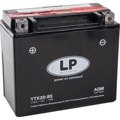 Landport MC Batteri YTX20-BS, 18Ah, 12V