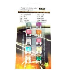 Sikring Plugg Inn Mini Ass.Brett 10Stk