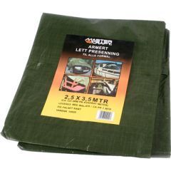 Presenning 2,5x3,5 m, 120 gr Grønn