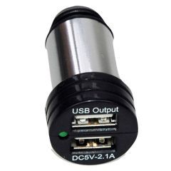 Sigarett Tenner Utttak Med 2 Usb, 2,1Amp        