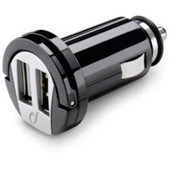 CL USB adapter m/ 2 utg. 12/24V 2000mA