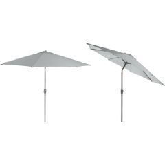 Parasoll Stavern &Oslash; 3M, lys gr&aring; m/ tilt-sveiv