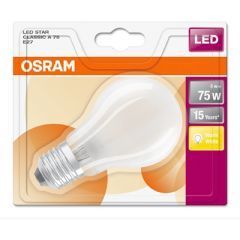 Osram Led Star Cl A  Gl Fr 75 Non-Dim  8W/827 E27