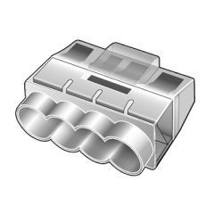 NET Innstikklemme 0,2 - 2,5 mm² Mini 4 leder 5 stk