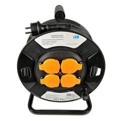 Kabeltrommel gummi, utendørs 40M 3x1.5mm2 m/lokk