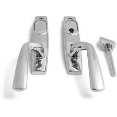 Habo Balkongdørvr.Sett Copenhagen Krom