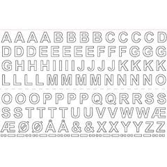 Habo Bokstav A-Å Vinyl 13Mm Hvit Sb