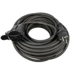 Skjøtekabel Gummi 20M 1-V 3X2,5Mm2 1-Veis M/Lokk