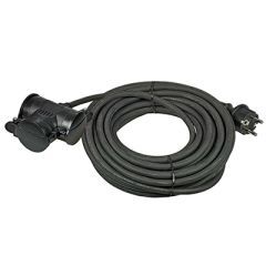 Skjøtekabel Gummi 20M 3-Veis 3X1,5 M/Lokk