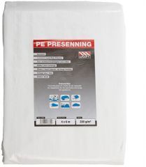 Presenning 4 x 6 m 220 gr hvit