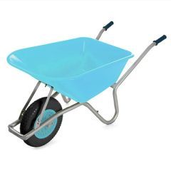 Trillebår 85 liter turkis 145x58x60 (Mekk)