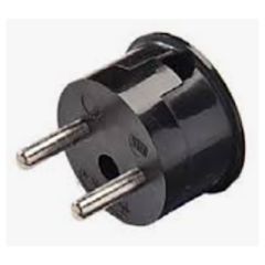 NET Støpsel uten jord med sideinnføring, sort