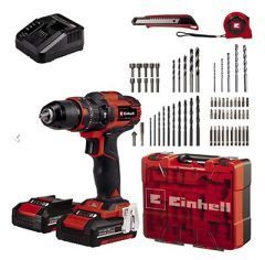Einhell Skrumaskin 18V,2x2Ah batteri/lader, koffert 69 deler