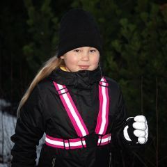 Atom Refleksvest justerbar rosa barn