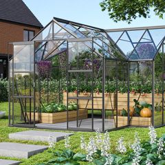 Vitavia Drivhus Sirius 13,0 m2 m/glass SVART