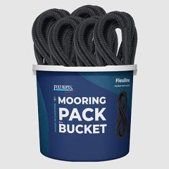 Poly Ropes Fortøyningsliner sort 5-Pakk i bøtte