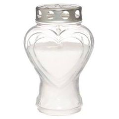 Gravlys Hjerteformet, Klart Glass 6