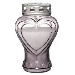 Gravlys Hjerteformet, Sotet Glass 6