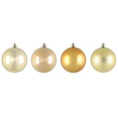 Julekule 4 Ass Gull 8Cm 8Pk