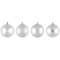 Julekule 4 Ass Sølv 8Cm 8Pk