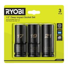 Ryobi Slaghylser 1/2" 17-19-21mm RHDIS3PC