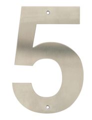 HOME It® husnummer 5 rustfritt stål