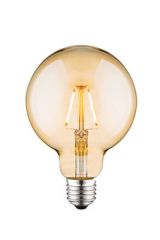 Aneta Globe G95 2W LED filament E27, amber