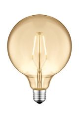 Aneta Globe G125 2W LED filament E27, amber