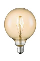 Aneta Globe G125 4W LED filament E27 dimbar, amber