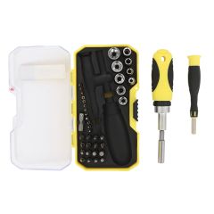 Work it&reg; bitssett m/skralleh&aring;ndtak og presisjonsskrutrekker 41 deler