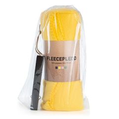 Gavesett "ut p&aring; tur" 2 deler-pledd-p&oslash;lsepinne  gul