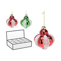 Julekule Glass 10Cm Ass.