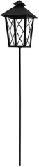 Gravlykt med jordspyd 94 cm Sort