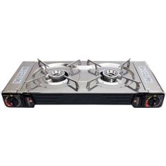 Dobbelt kokeapparat grill/gass