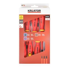 Kreator Skrujern sett a 6 deler isolert vde 