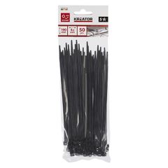 Kreator Kabelstrips 50 pk 4,8 x 190 mm sort