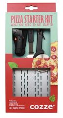 Cozze gavesett: Spade, termometer og pizzaskjærer i gaveeske.